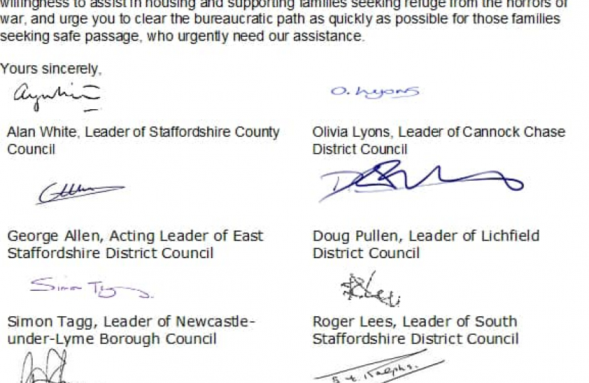 LOCAL COUNCILS WRITE TO PRIME MINISTER AND HOME SECRETARY