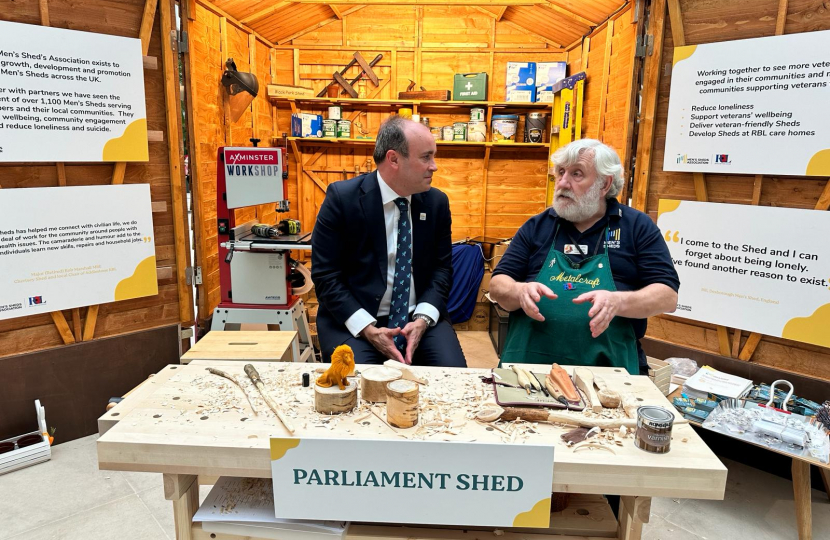 Aaron Bell MP at the Parliamentary Men's Shed