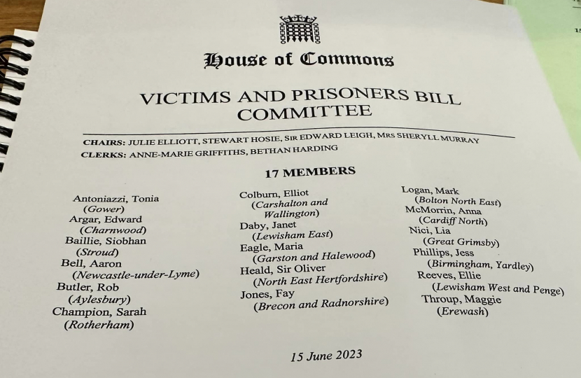 Victims and Prisoner Bill Committee Paper 2 of 2